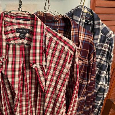 Big Lot Men's Long Sleeve Shirts - L.L. Bean, Lands End, Wrangler