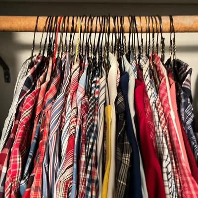 Big Lot Men's Short Sleeve Shirts - Wrangler, Lee, Nautica