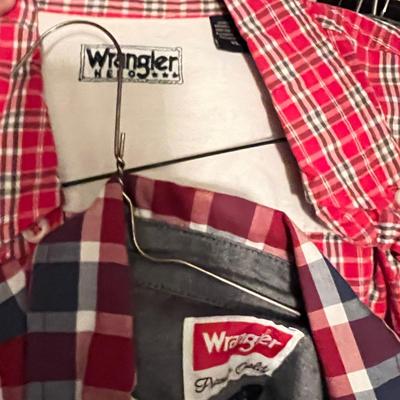 Big Lot Men's Short Sleeve Shirts - Wrangler, Lee, Nautica