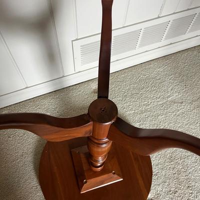 Two Pedestal Solid Wood Side Tables (2LR-MG)