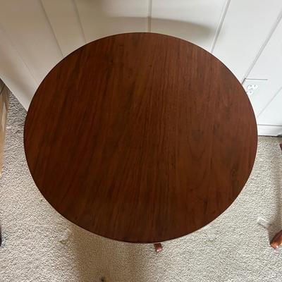 Two Pedestal Solid Wood Side Tables (2LR-MG)