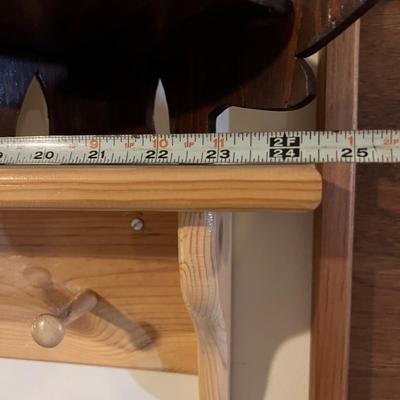7 Pc. Decorative Wood Lot - Wall Shelves, Calendar Frames, Hooks, Corner Shelf