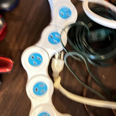 Extension Cords Power Strips, Flash Lights Lot