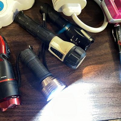 Extension Cords Power Strips, Flash Lights Lot