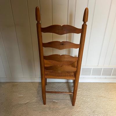 Trio of Ladder Back Chairs With Rush Seats (2LR-MG)