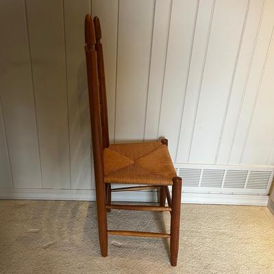 Trio of Ladder Back Chairs With Rush Seats (2LR-MG)