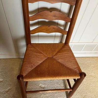 Trio of Ladder Back Chairs With Rush Seats (2LR-MG)