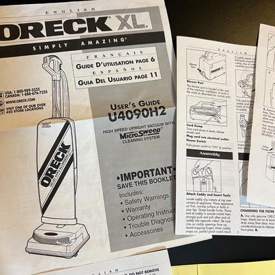 2 Piece Oreck XL Vacuum Lot