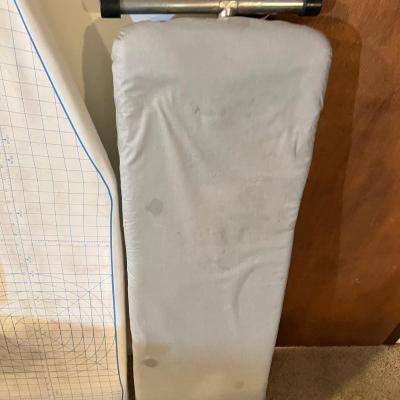 Iron and 2 Heavy Duty Ironing Boards Lot