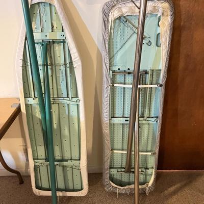 Iron and 2 Heavy Duty Ironing Boards Lot