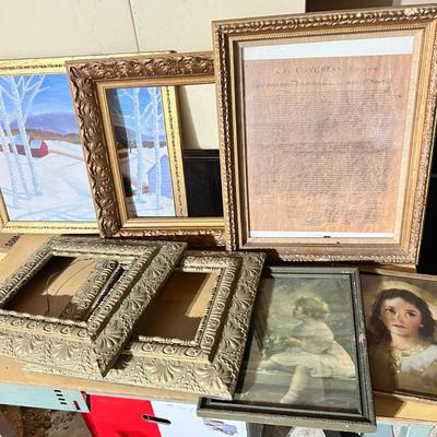 Antique Vintage Wooden Frames Lot