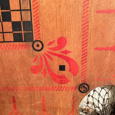 Antique Carrom, No 1 Archarena Style E Double Sided Game Table w. Game Pieces