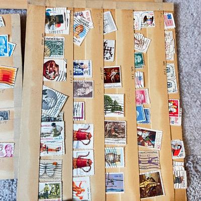 Mixed Vintage Stamp Collection Lot - Book Pages, Envelopes, Foreign
