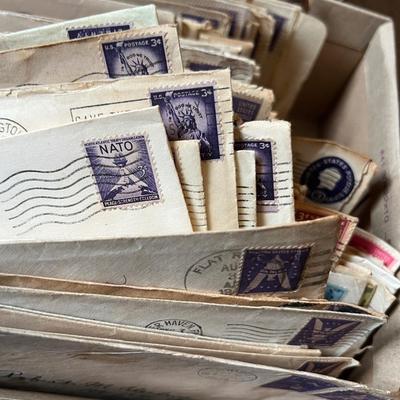Vintage c. 1940s-50s Stamp Envelopes Some Letters, First Day Covers 1940s-80's