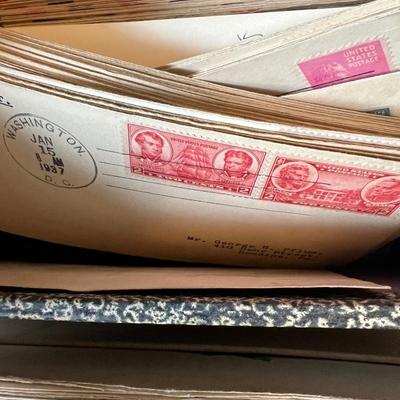 Vintage c. 1940s-50s Stamp Envelopes Some Letters, First Day Covers 1940s-80's