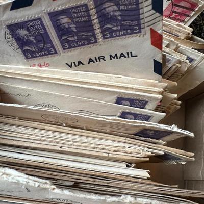 Vintage c. 1940s-50s Stamp Envelopes Some Letters, First Day Covers 1940s-80's
