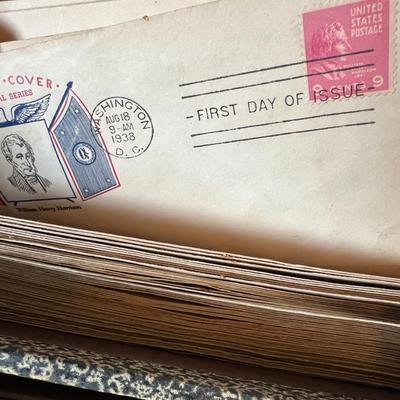 Vintage c. 1940s-50s Stamp Envelopes Some Letters, First Day Covers 1940s-80's