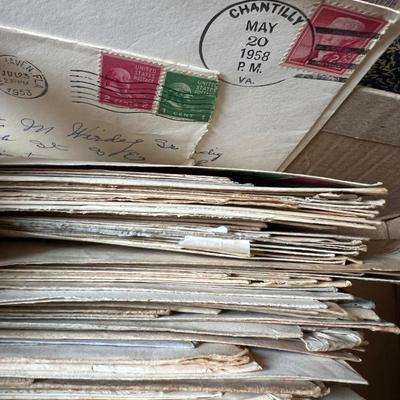 Vintage c. 1940s-50s Stamp Envelopes Some Letters, First Day Covers 1940s-80's