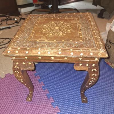 Inlaid opium table