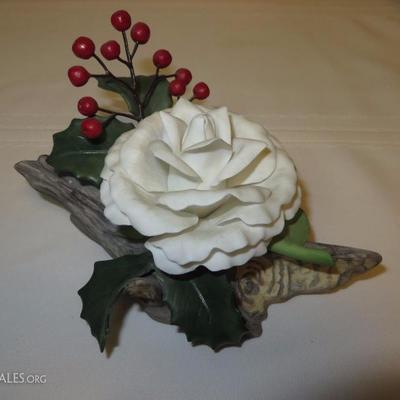 Boehm Christmas Rose with Book