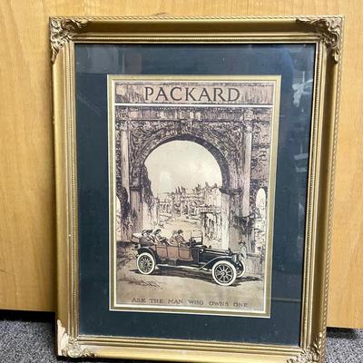 Framed Packard 1910s Packard 38 Phaeton Repro Vintage Print Ad Automobile Advertising