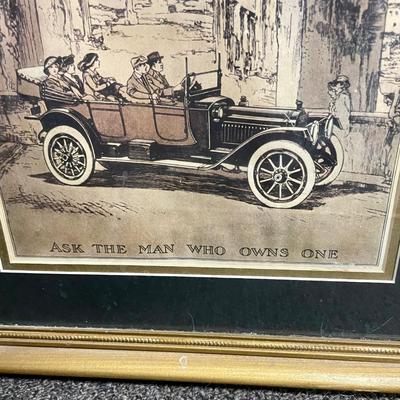 Framed Packard 1910s Packard 38 Phaeton Repro Vintage Print Ad Automobile Advertising