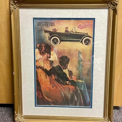 Framed Vintage American Automobile Advertisement - Willys-Overland Automobiles