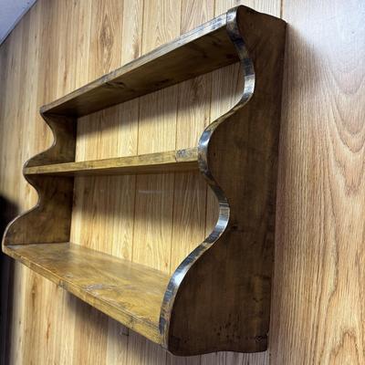 Three Wooden Shelving Units (1BH-TF)