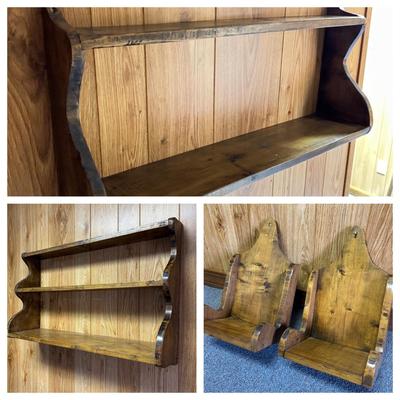 Three Wooden Shelving Units (1BH-TF)