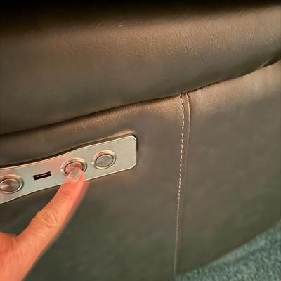 Electronic Reclining Leather Love Seat (1BD-TF)