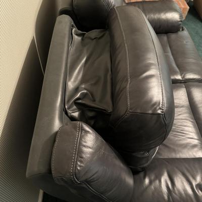 Electronic Reclining Leather Love Seat (1BD-TF)