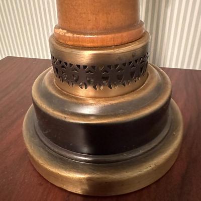 Brass and Wood Lamp (1BB-TF)
