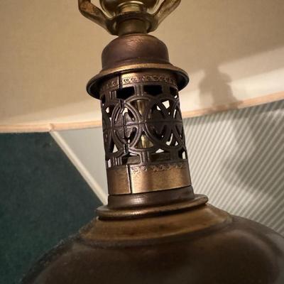 Brass and Wood Lamp (1BB-TF)