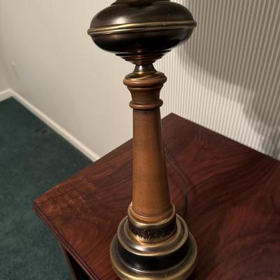 Brass and Wood Lamp (1BB-TF)