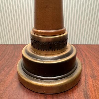 Brass and Wood Lamp (1BB-TF)