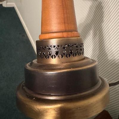 Brass and Wood Lamp (1BB-TF)