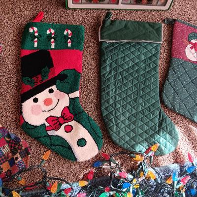 COLORED LED LIGHTS, CHRISTMAS STOCKINGS, FRAME AND MORE