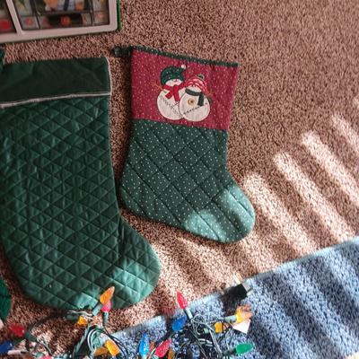 COLORED LED LIGHTS, CHRISTMAS STOCKINGS, FRAME AND MORE
