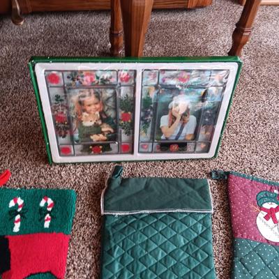 COLORED LED LIGHTS, CHRISTMAS STOCKINGS, FRAME AND MORE