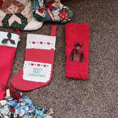 CHRISTMAS STOCKINGS, APRON AND MORE