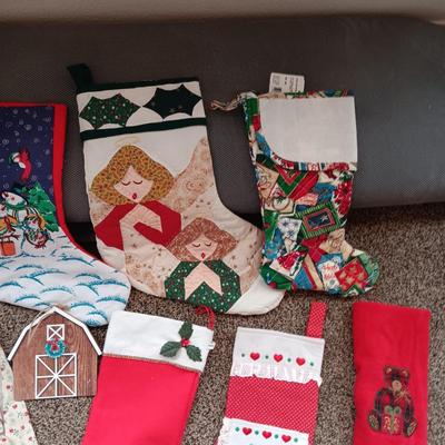 CHRISTMAS STOCKINGS, APRON AND MORE