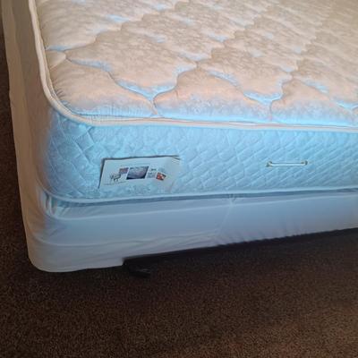 NICE AND CLEAN QUEEN SIZE BED WITH IRON ORNATE FRAME
