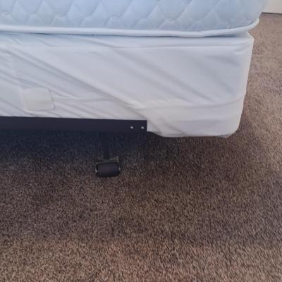 NICE AND CLEAN QUEEN SIZE BED WITH IRON ORNATE FRAME