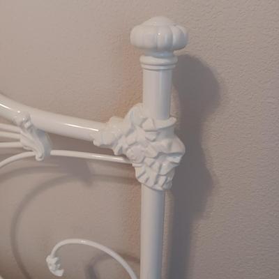 NICE AND CLEAN QUEEN SIZE BED WITH IRON ORNATE FRAME