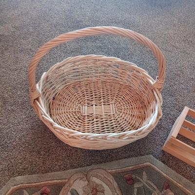OCTAGON THICK WOOL RUG, RUG PAD, BASKETS