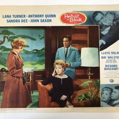 Portrait in Black original 1960 vintage lobby card