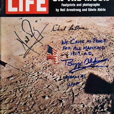 Apollo 11 signed Life Magazine 'On The Moon' issue