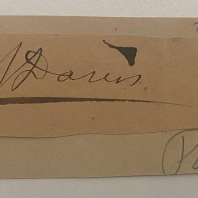 Iowa Politician Timothy Davis original signature