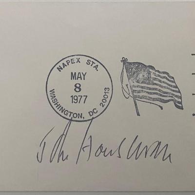 John Houseman signed 1977 first day cover