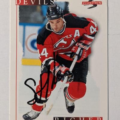 Stephane Richer Signed Hockey Trading Card